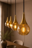Pendant lamp 4xE27 LACRIMA HONEY/GOLD
