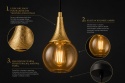 Pendant lamp 4xE27 LACRIMA HONEY/GOLD