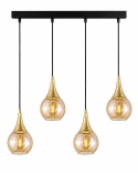 Pendant lamp 4xE27 LACRIMA HONEY/GOLD