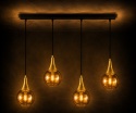 Pendant lamp 4xE27 LACRIMA HONEY/GOLD