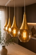 Pendant lamp 4xE27 LACRIMA WHITE