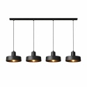 Lampa wisząca 4xE27 Velyo Black