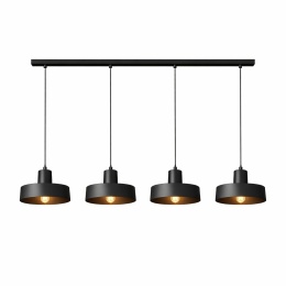 Lampa wisząca 4xE27 Velyo Black