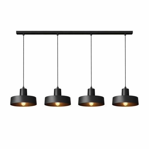 Lampa wisząca 4xE27 Velyo Black