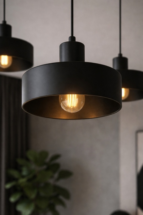 Lampa wisząca 4xE27 Velyo Black