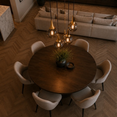 Lampa wisząca 5xE27 LACRIMA SMOKY/GOLD