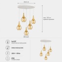 Pendant lamp 5xE27 LACRIMA WHITE