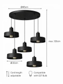 Lampa wisząca 5xE27 Velyo Black