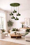 Lampa wisząca 5xE27 Velyo Khaki