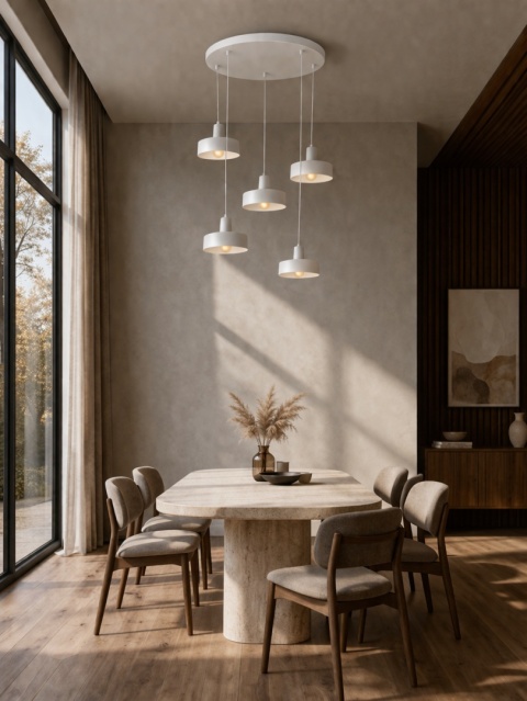 Lampa wisząca 5xE27 Velyo White