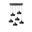 Lampa wisząca 6xE27 Velyo Black