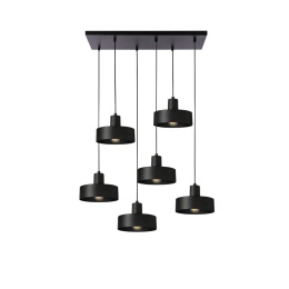 Lampa wisząca 6xE27 Velyo Black