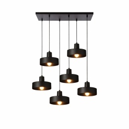 Lampa wisząca 6xE27 Velyo Black