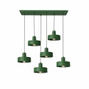 Lampa wisząca 6xE27 Velyo Khaki