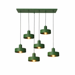 Lampa wisząca 6xE27 Velyo Khaki