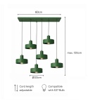 Lampa wisząca 6xE27 Velyo Khaki