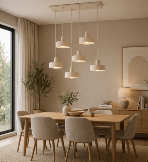Lampa wisząca 6xE27 Velyo Latte