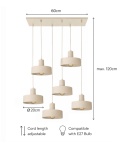 Lampa wisząca 6xE27 Velyo Latte