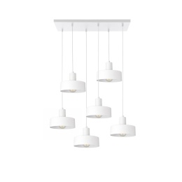 Lampa wisząca 6xE27 Velyo White