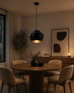 Lampa wisząca 1xE27 NEGRO BLACK