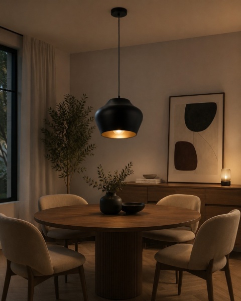Lampa wisząca 1xE27 NEGRO BLACK