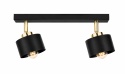 Spot 2xE27 SIMPLY BLACK/GOLD