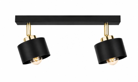 Spot 2xE27 SIMPLY BLACK/GOLD