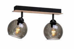 Spot 2xE27 YUNO WOOD BLACK/NATURAL