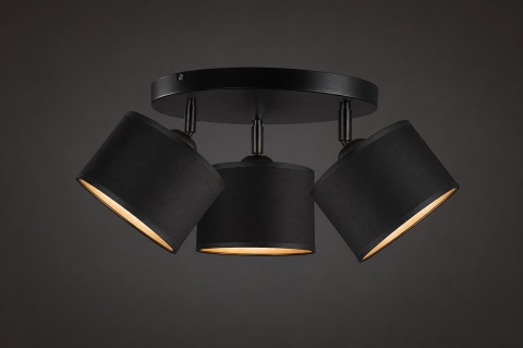 Spot 3xE27 FLOW BLACK