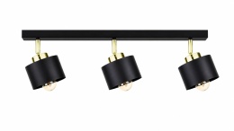 Spot 3xE27 SIMPLY BLACK/GOLD