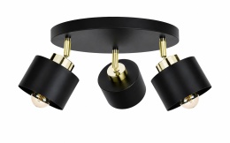 Spot 3xE27 SIMPLY BLACK/GOLD