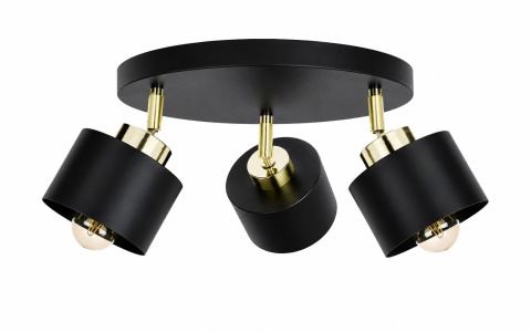 Spot 3xE27 SIMPLY BLACK/GOLD