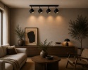 Ceiling Lamp 4xE27 FLOW BLACK