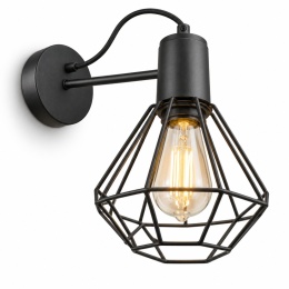 Kinkiet 1xE27 LARS BLACK