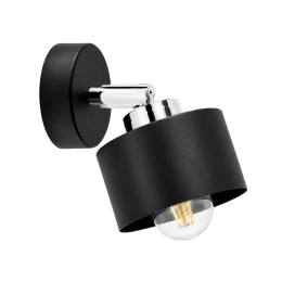 Kinkiet 1xE27 SIMPLY BLACK/SILVER