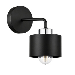 Kinkiet 1xE27 SIMPLY BLACK/SILVER