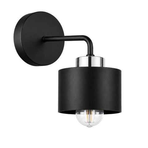 Kinkiet 1xE27 SIMPLY BLACK/SILVER