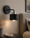 Wall Lamp 1xE27 SIMPLY BLACK/SILVER