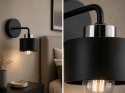 Wall Lamp 1xE27 SIMPLY BLACK/SILVER