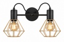 Kinkiet 2xE27 LARS BLACK/GOLD
