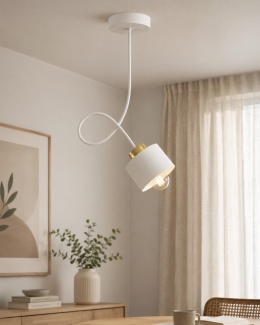 Lampa sufitowa 1xE27 SIMPLY WHITE/GOLD