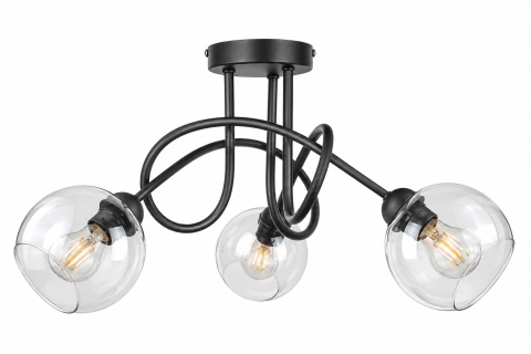 Lampa sufitowa 3xE27 EVIE BLACK