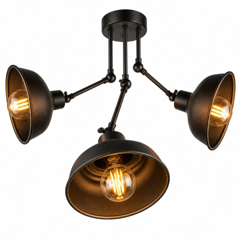 Lampa sufitowa 3xE27 HERMES BLACK