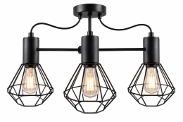 Lampa sufitowa 3xE27 LARS BLACK