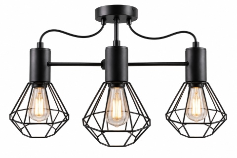 Lampa sufitowa 3xE27 LARS BLACK