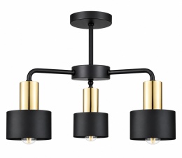 Lampa sufitowa 3xE27 LUCE BLACK GOLD