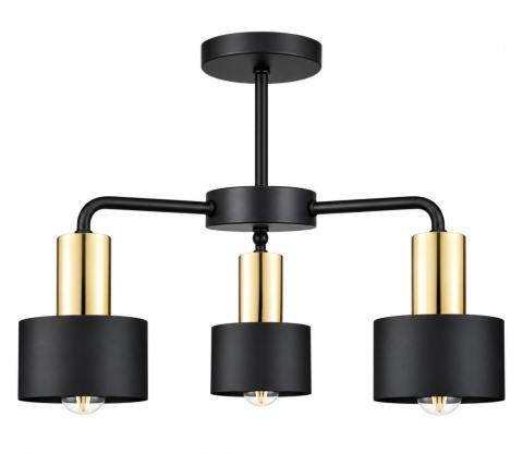 Lampa sufitowa 3xE27 LUCE BLACK GOLD