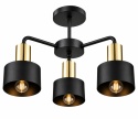 Lampa sufitowa 3xE27 LUCE BLACK GOLD