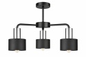 Ceiling Lamp 3xE27 LUCE BLACK SILVER