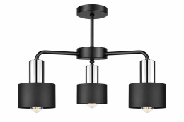Lampa sufitowa 3xE27 LUCE BLACK SILVER